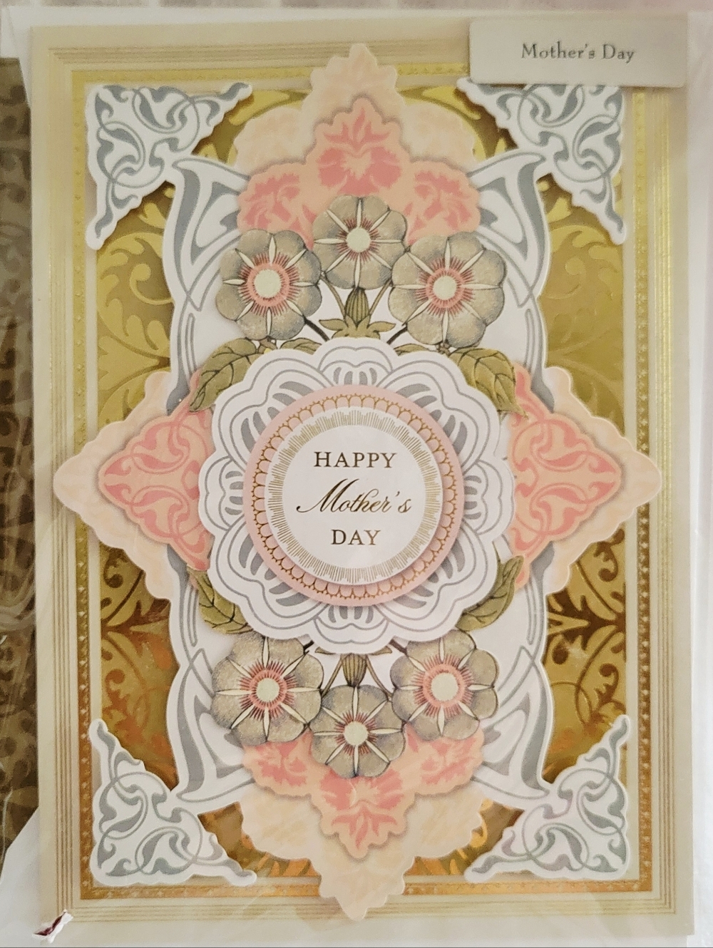 ⚘️Anna Griffin Elegant Pink & Gold 'Happy Mother's Day' Greeting Card 4/$25